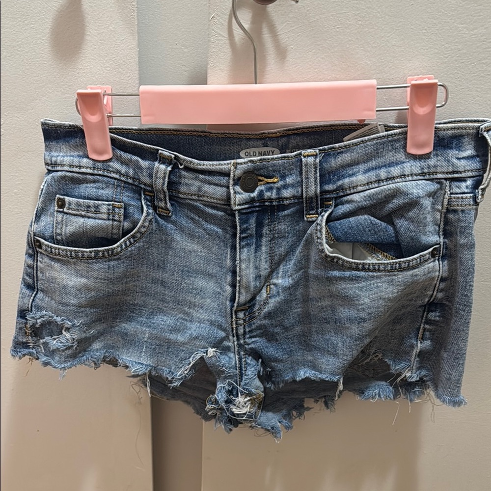 Old Navy Blue Jean Shorts with Cut-Off Design and Frayed Hem